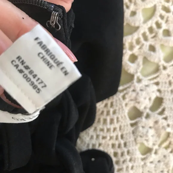 SOLD black crepe dress ornate collar by Diane Von Furstenburg sz XS 2 - Picture 10 of 14